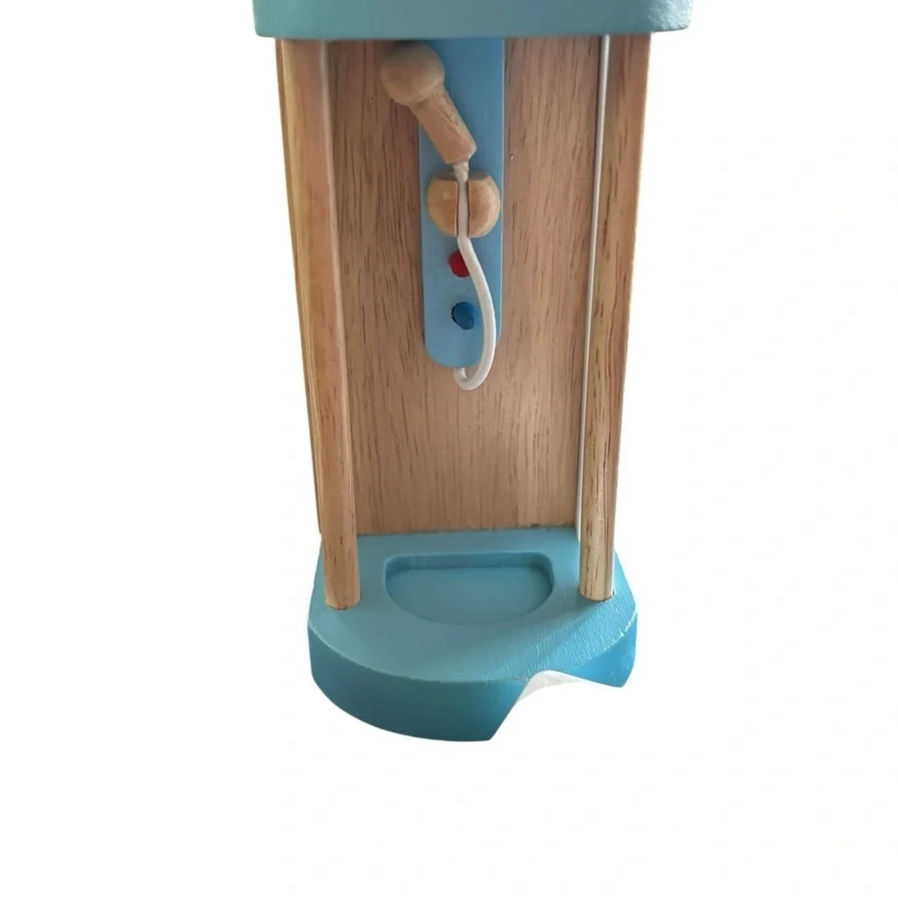 Hape Holding AG 10Pc Swiss Made Miniature Doll Wood Bathroom Furniture Access